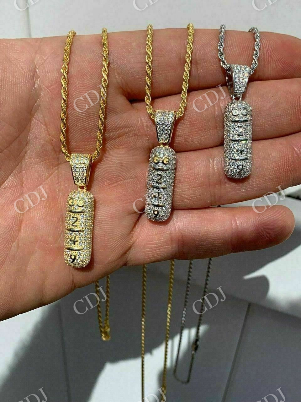14k Gold XANAX Pill Bar Hip Hop Pendant  customdiamjewel   