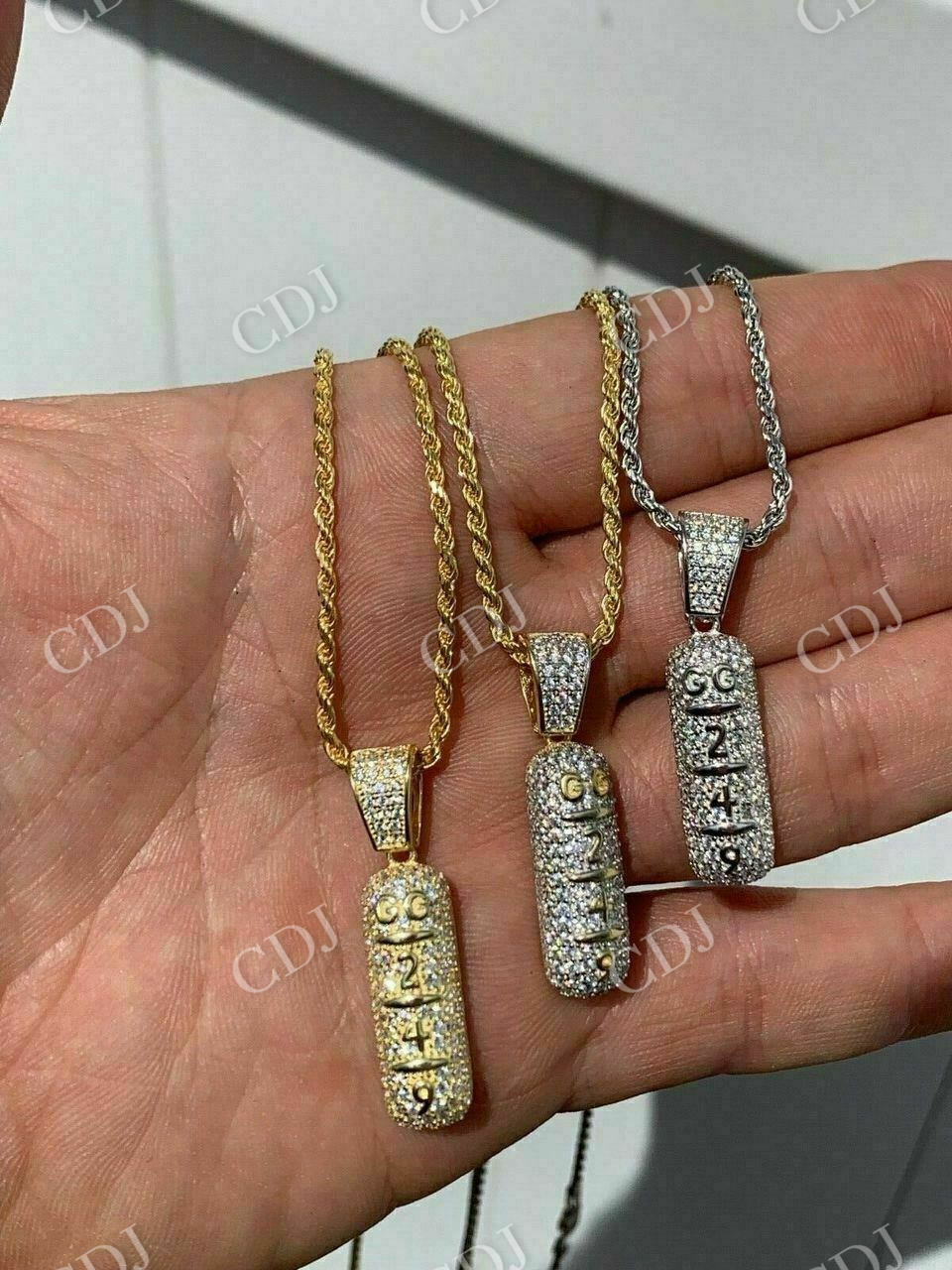 14k Gold XANAX Pill Bar Hip Hop Pendant  customdiamjewel   
