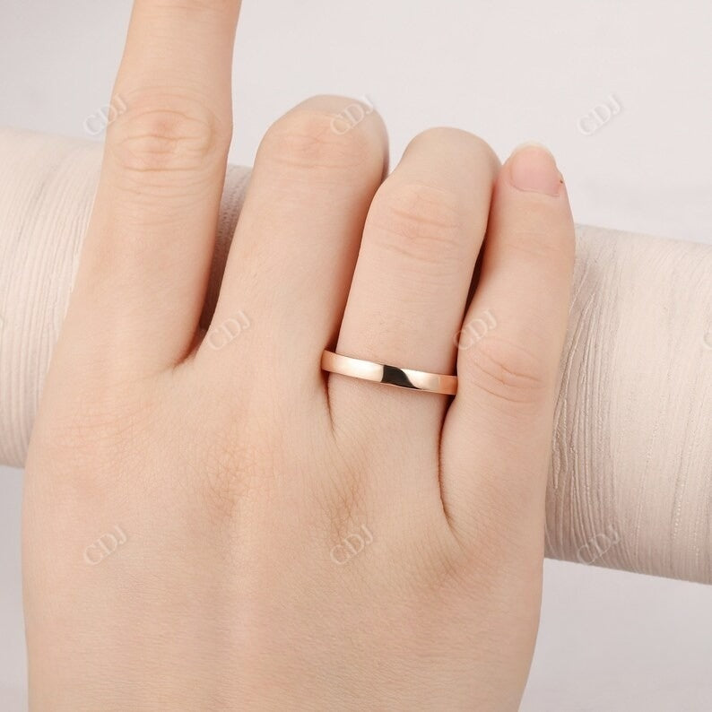 Plain Rose Gold Wedding Band Wedding Band customdiamjewel   