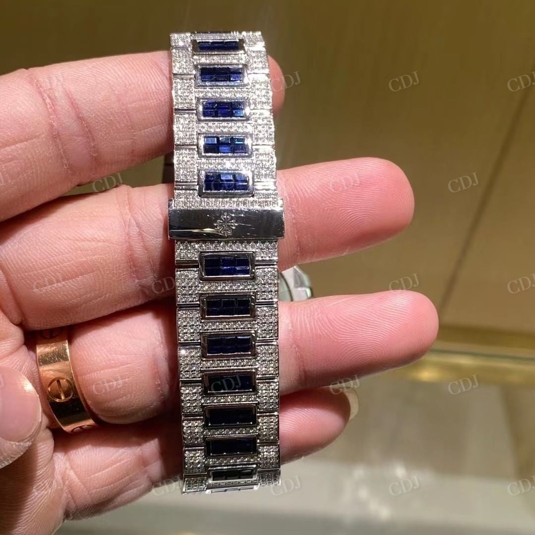Hip Hop Patek Philippe Diamond Custom Moissanite Watch customdiamjewel