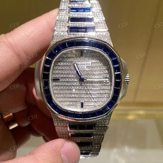 Hip Hop Patek Philippe Diamond Custom Moissanite Watch customdiamjewel