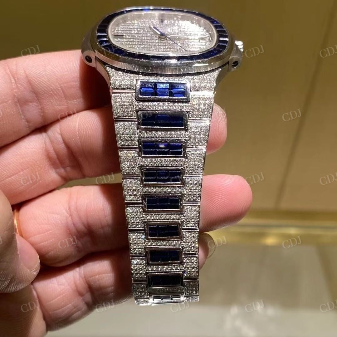 Hip Hop Patek Philippe Diamond Custom Moissanite Watch customdiamjewel