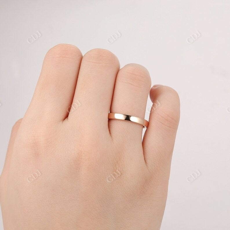 Plain Rose Gold Wedding Band Wedding Band customdiamjewel   