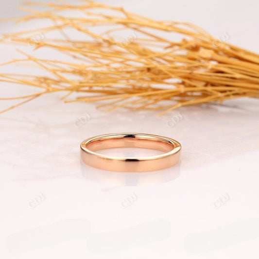14K Rose Gold Plain Simple Wedding Band  customdiamjewel 10 KT Solid Gold Rose Gold 