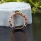 Green Oval Gemstone Multi Row Ring
