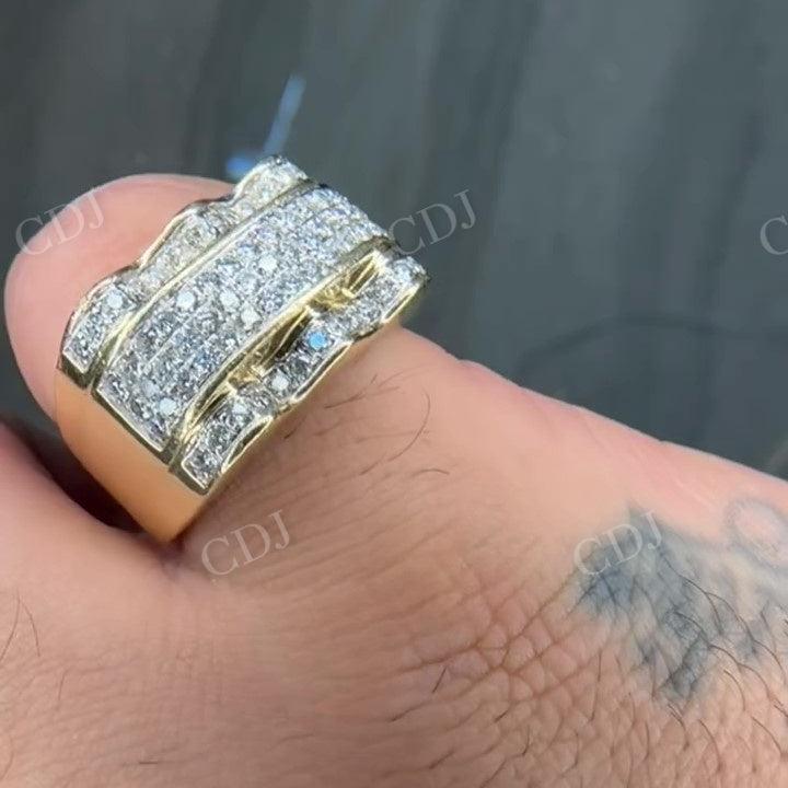 Fashion Jewelry Moissanite Diamond Hip Hop Ring hip hop jewelry CustomDiamJewel   