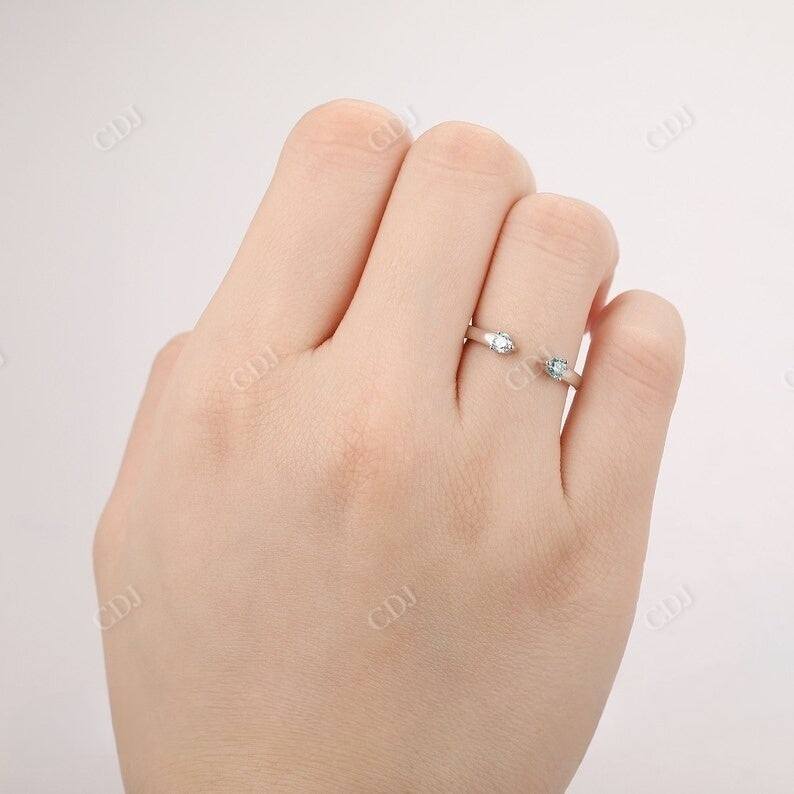 Round Cut Adjustable Moissanite Wedding Band Wedding Band customdiamjewel   