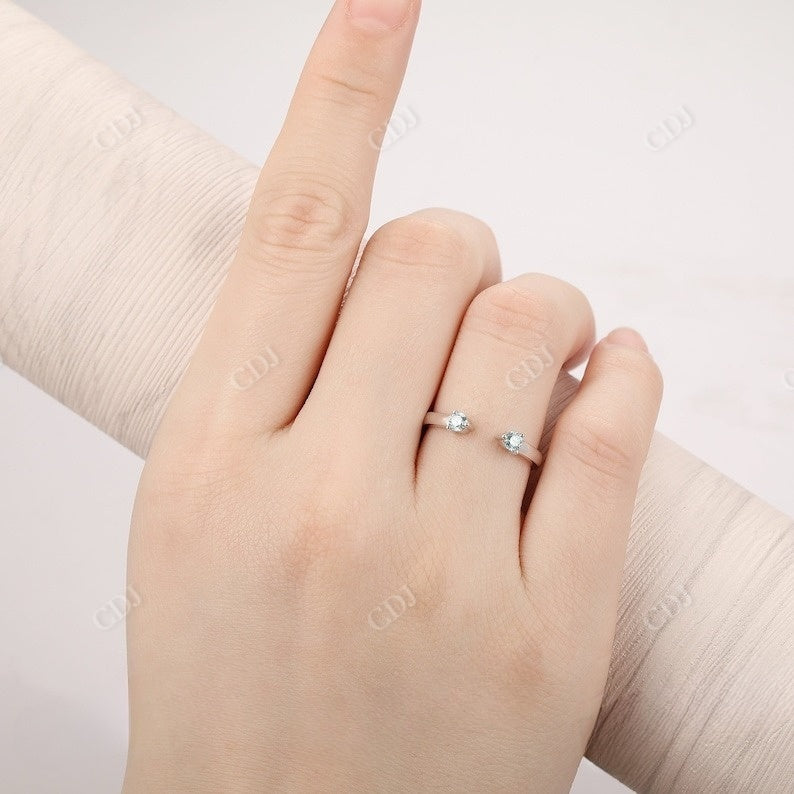 Round Cut Adjustable Moissanite Wedding Band Wedding Band customdiamjewel   