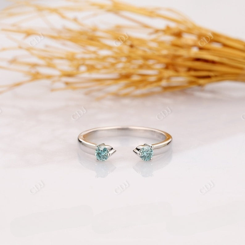 Round Cut Adjustable Moissanite Wedding Band Wedding Band customdiamjewel   