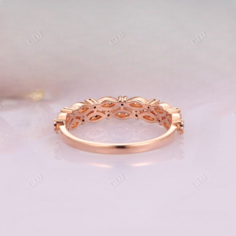 0.24CTW Round Cut Natural Diamond Art Deco Wedding Band  customdiamjewel   