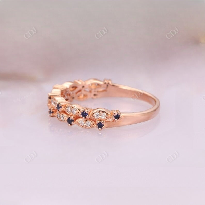 0.24CTW Round Cut Natural Diamond Art Deco Wedding Band  customdiamjewel   