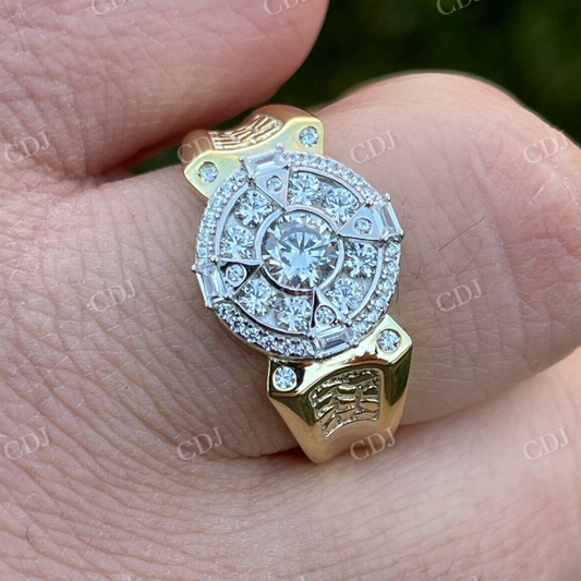 14K Solid Yellow/White Gold Real Diamond Ring  customdiamjewel   