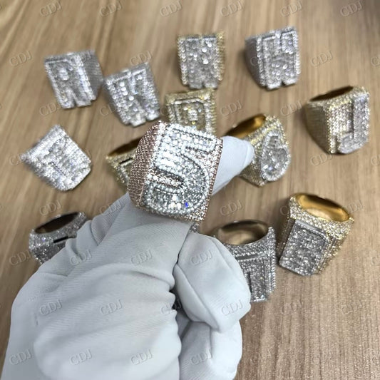 Hip Hop Moissanite Custom Diamond Ring  CustomDiamJewel   