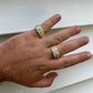 Two Tone Gold Round Moissanite Ring  customdiamjewel   