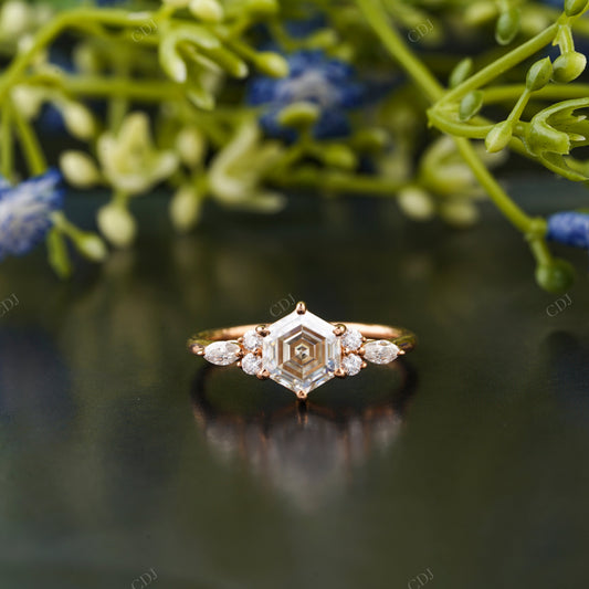 Unique Lab-Grown Diamond Art Deco Ring