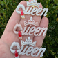 Iced Queen With Crown & Lipstick Pendant  customdiamjewel   