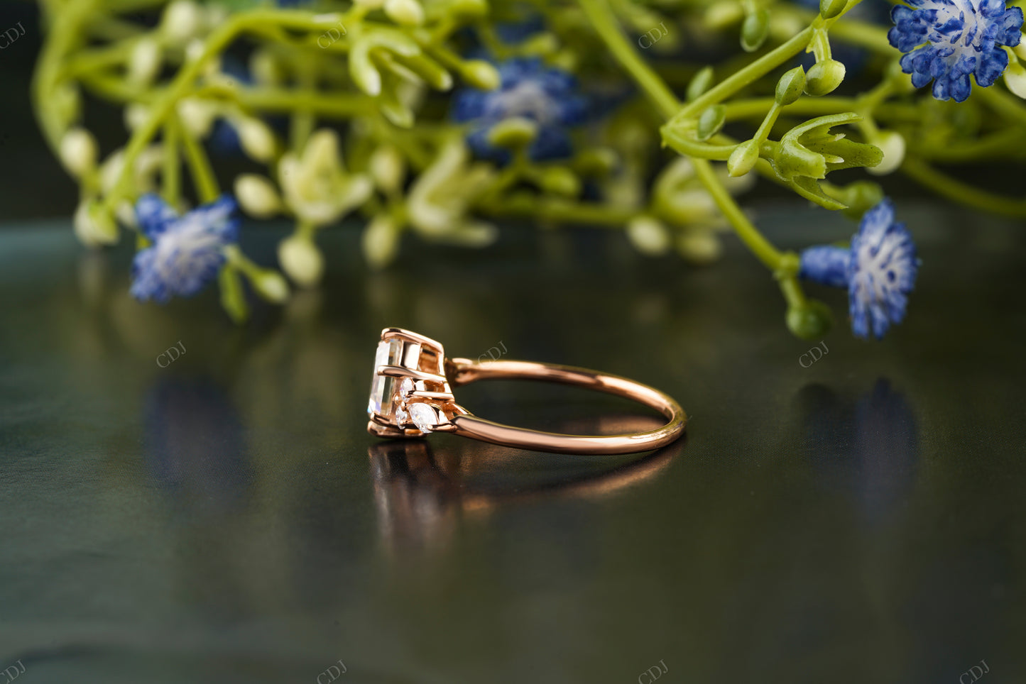 Unique Lab-Grown Diamond Art Deco Ring