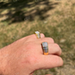 Two Tone Gold Round Moissanite Ring  customdiamjewel   