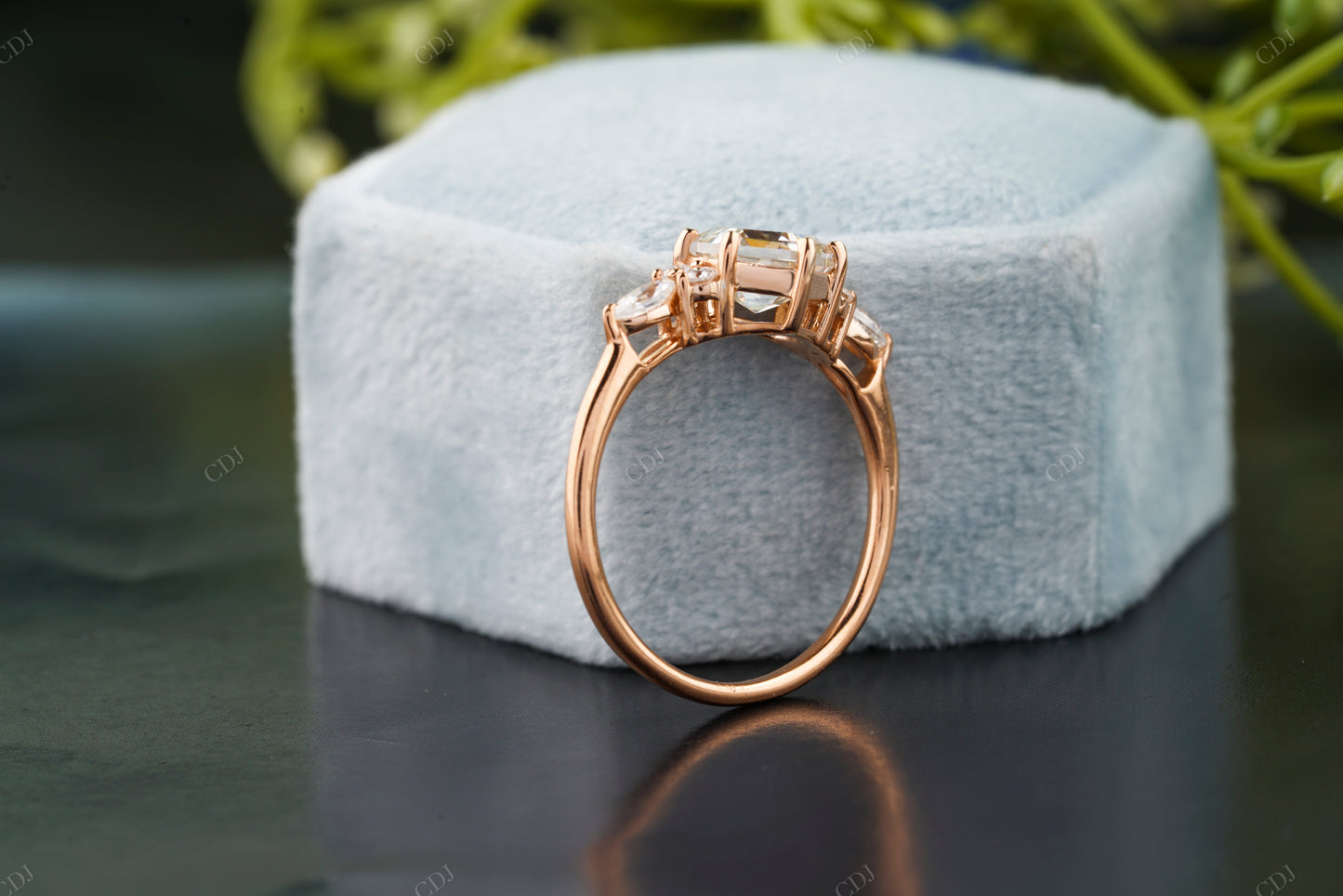 Unique Lab-Grown Diamond Art Deco Ring