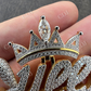 Iced Queen With Crown & Lipstick Pendant  customdiamjewel   
