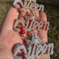 Iced Queen With Crown & Lipstick Pendant  customdiamjewel   