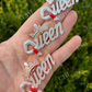 Iced Queen With Crown & Lipstick Pendant  customdiamjewel   
