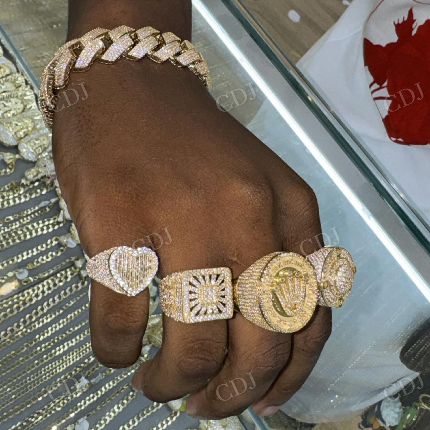 Hip Hop Iced Out Rolex Sign Hip Hop Ring For Men hip hop jewelry CustomDiamJewel   