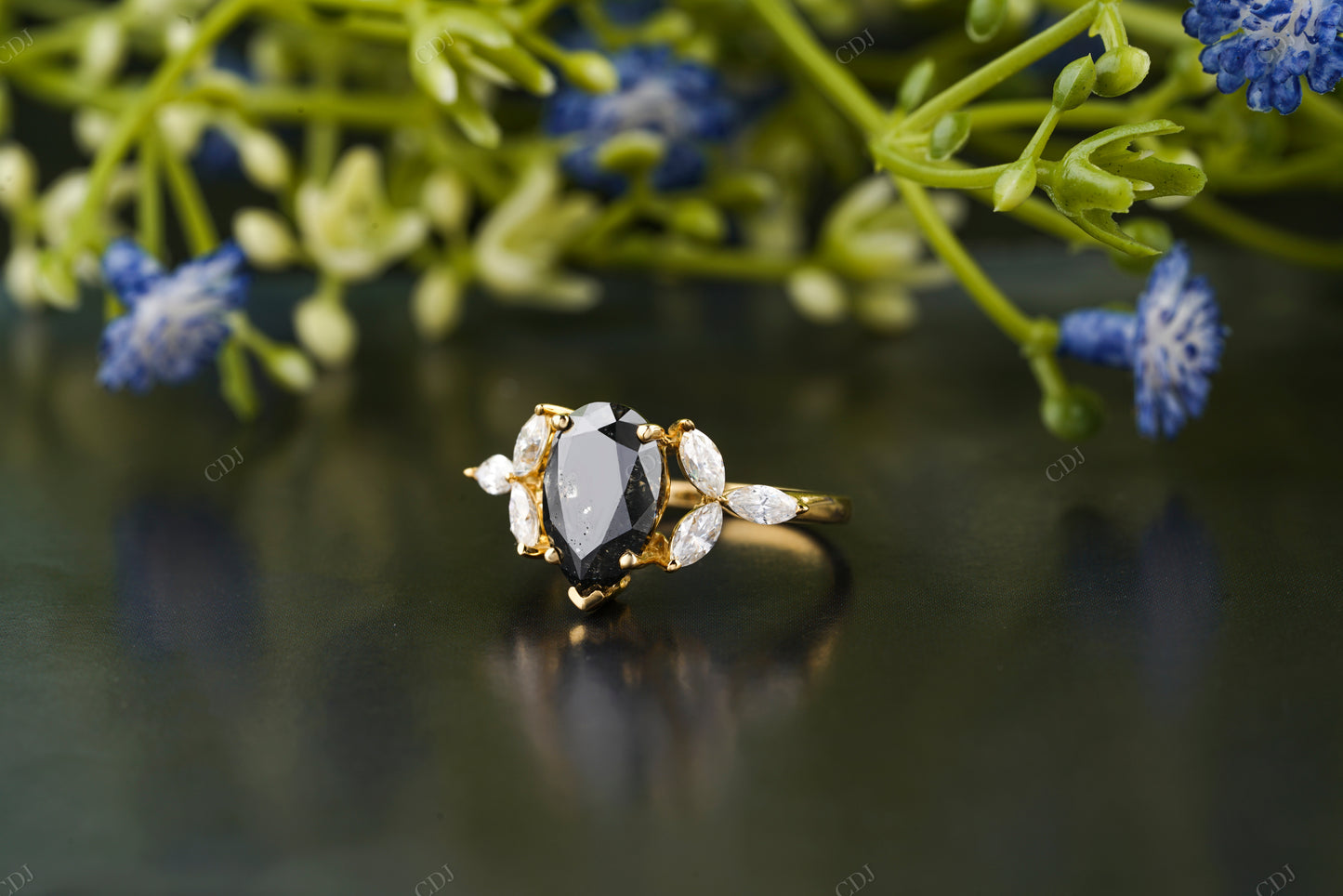 Moissanite Diamond Marquise Statement Ring