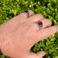 Sterling Silver Bezeled Set Ruby Stone Ring  customdiamjewel   