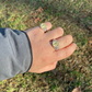 Unique Two Tone Jesus Statue Ring  customdiamjewel   