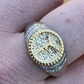 Unique Two Tone Jesus Statue Ring  customdiamjewel   