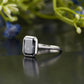 Black Emerald Moissanite Diamond Ring