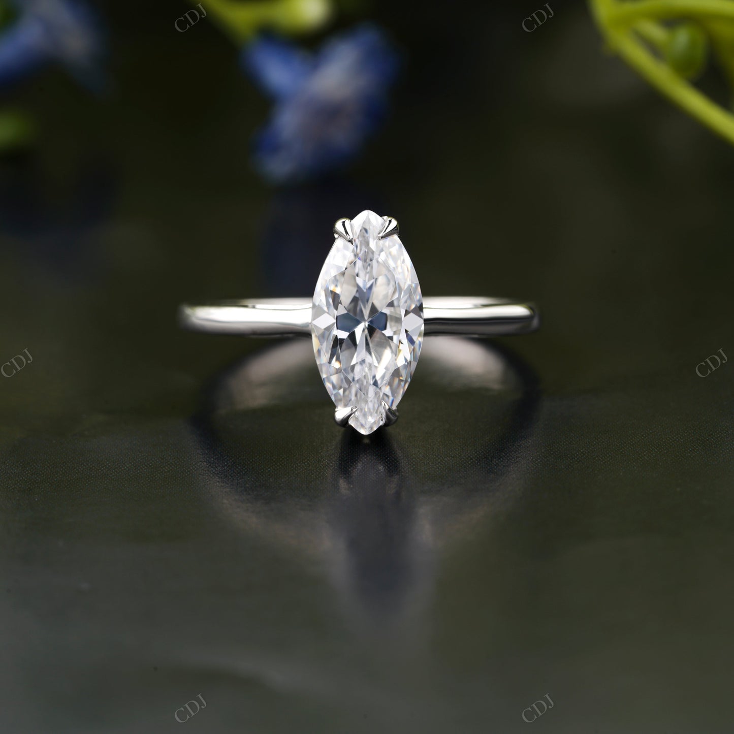 Marquise Lab-Grown Diamond Thin Band