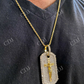 Dog Tag Iced Baguette Diamond Jesus Pendant  customdiamjewel   