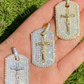 Dog Tag Iced Baguette Diamond Jesus Pendant  customdiamjewel   