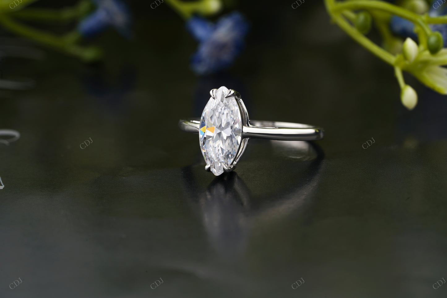 Marquise Lab-Grown Diamond Thin Band