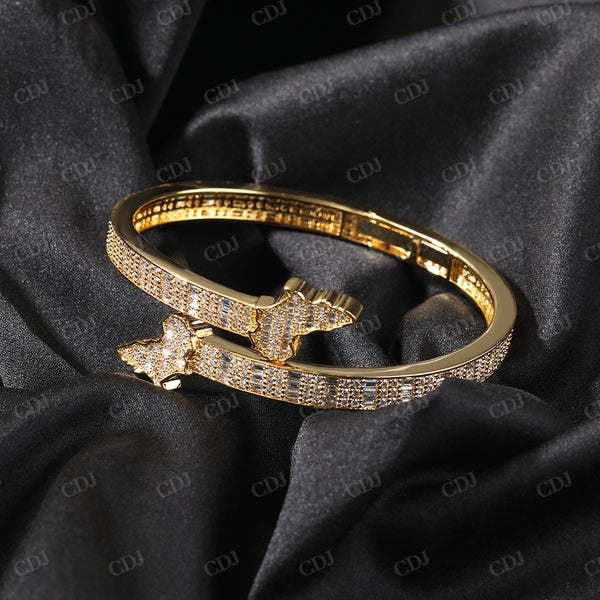 Iced Out Diamond Bengle Bracelet  CustomDiamJewel   