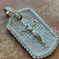 Dog Tag Iced Baguette Diamond Jesus Pendant  customdiamjewel   