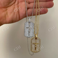 Dog Tag Iced Baguette Diamond Jesus Pendant  customdiamjewel   