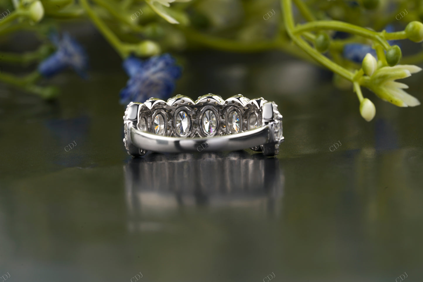 Oval Lab-Grown Diamond Halo Wedding Ring