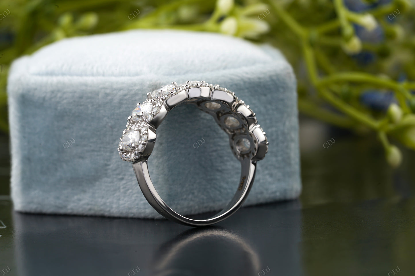 Oval Lab-Grown Diamond Halo Wedding Ring