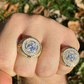 Iced Out Round Shaped Baguette Diamond Ring  customdiamjewel   