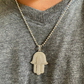 Hip Hop Hamsa Hand Lab Grown Diamond Pendant  customdiamjewel   