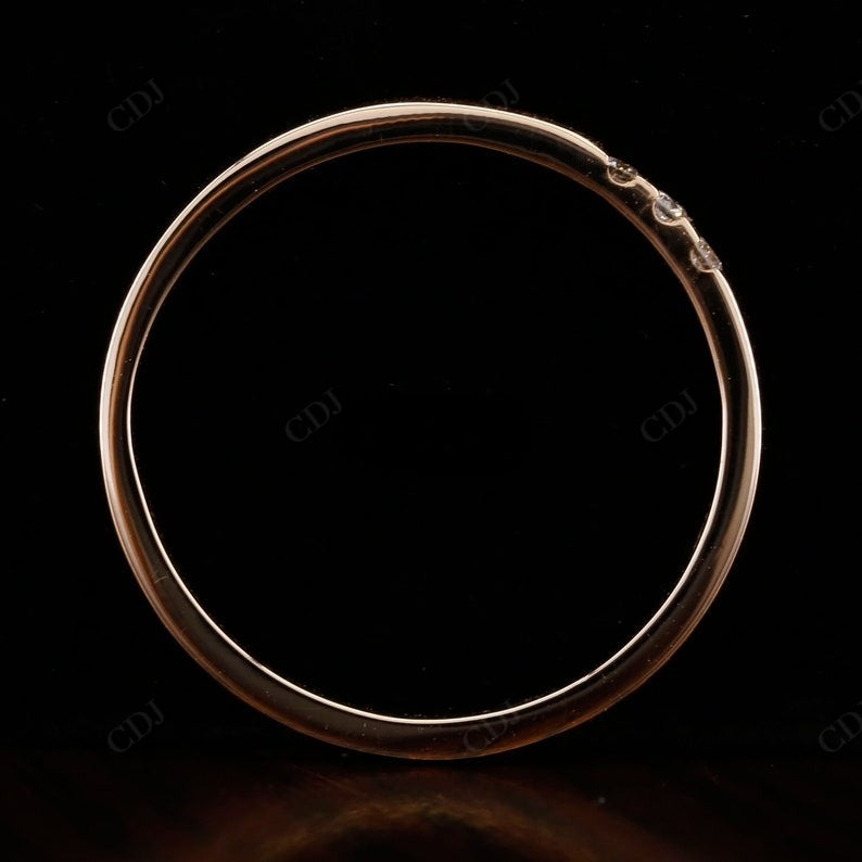 0.038 CTW Round Lab Grown Diamond Stackable Wedding Band For Women  customdiamjewel   