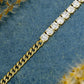 Lab Grown Diamond Cuban Link Tennis Bracelet  customdiamjewel   