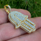 Hip Hop Hamsa Hand Lab Grown Diamond Pendant  customdiamjewel   