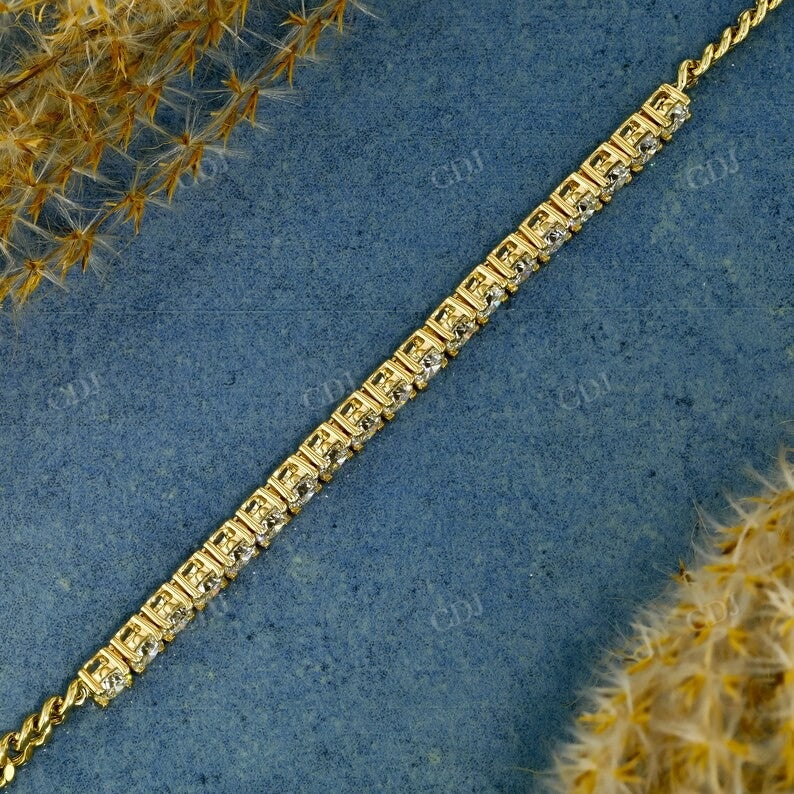 Lab Grown Diamond Cuban Link Tennis Bracelet  customdiamjewel   