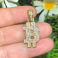 10K Gold Lab Grown Diamond Bitcoin Pendant customdiamjewel