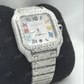 Luxury Iced Out Moissanite Rainbow Roman Dial Watch customdiamjewel