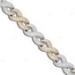 925 Silver Two Tone Miami Cuban Link Moissanite Chain CustomDiamJewel